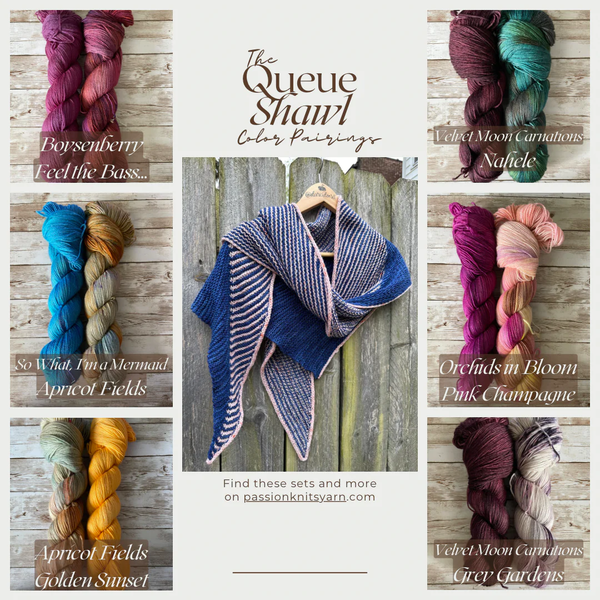 Queue Shawl Knitting Pattern